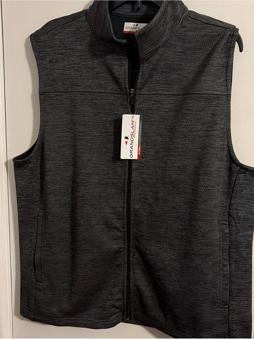 Grand Slam Gray Heather Performance Vest Sz L